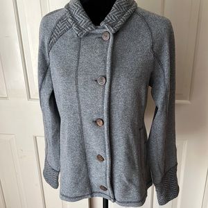 Prana gray cardigan jacket size large in EUC